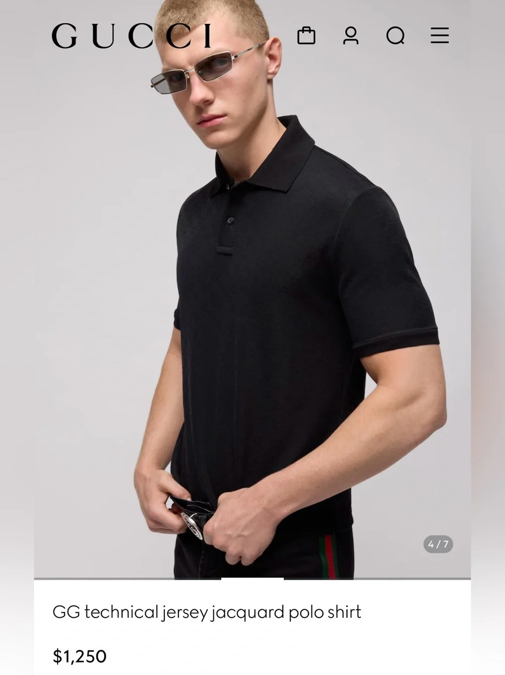 Runway Gucci GG polo shirt